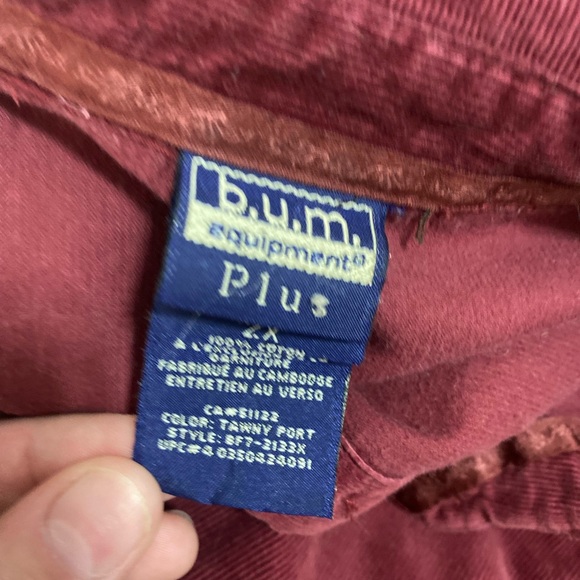 Vintage BUM Red Corduroy Button Down - Picture 5 of 7